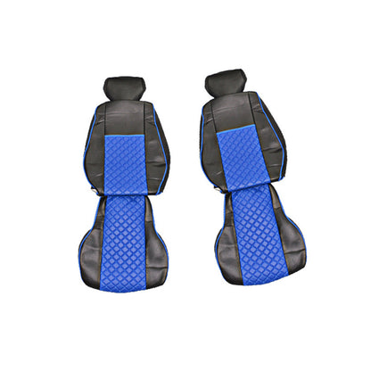 Housses de siège bleues adaptées pour Mercedes Actros 2000–2004