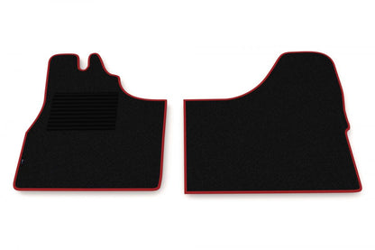 Carpet Floor Mat Set – 2-Piece, Red Trim, suitable for Renault Master 2 (2003–2010)