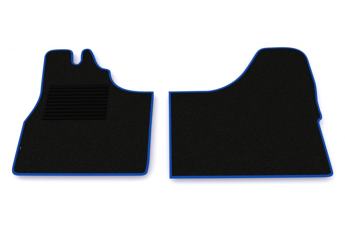 Carpet Floor Mat Set – suitable for Renault Master II 2003–2010, 2 Pieces, Blue Trim