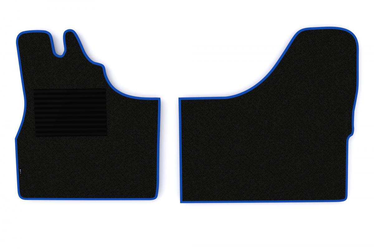 Carpet Floor Mat Set – suitable for Renault Master II 2003–2010, 2 Pieces, Blue Trim
