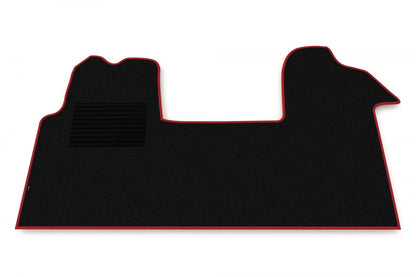 Carpet Floor Mats – suitable for Renault Master III (from 01.2010), 2-Piece Set, Red Edging