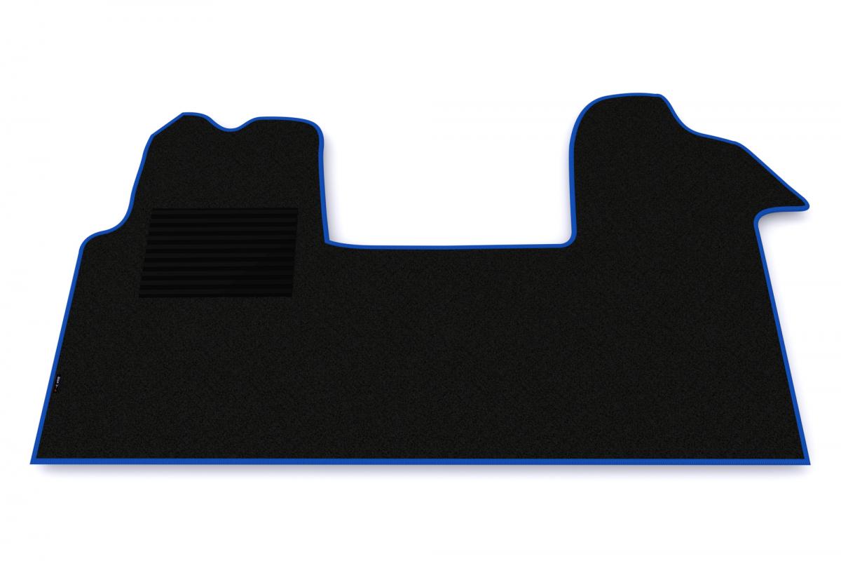 Carpet Floor Mats – suitable for Renault Master III, Blue Trim, 2-Piece Set