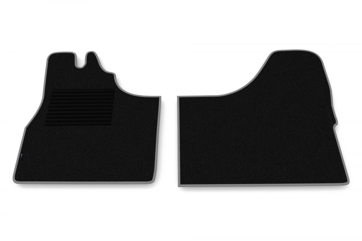 Carpet Floor Mat Set – suitable for Iveco Daily IV and V, 2 Pieces, Grey Edging