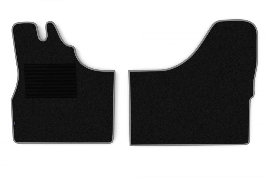 Carpet Floor Mat Set – suitable for Iveco Daily IV and V, 2 Pieces, Grey Edging