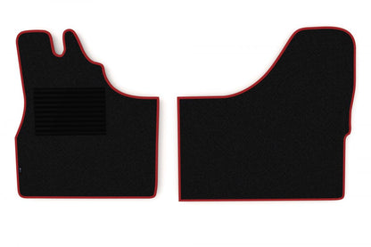 Carpet Floor Mat Set – suitable for Iveco Daily IV 2006–2010 and Iveco Daily V 2011–2014, Red, 2-Piece