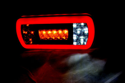 Feu arrière combiné ovale à LED néon, 12V, 224×104×51 mm