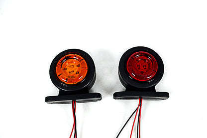 Petit feu de gabarit LED, rouge/blanc, 10 LED, 24 V, type corne