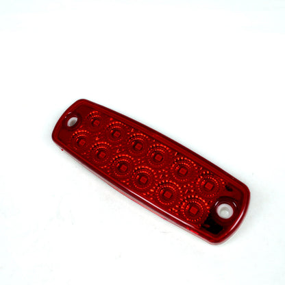 Feu de gabarit clignotant à LED rouge, 12–24 V, 12 LED, 117 x 37 x 13 mm