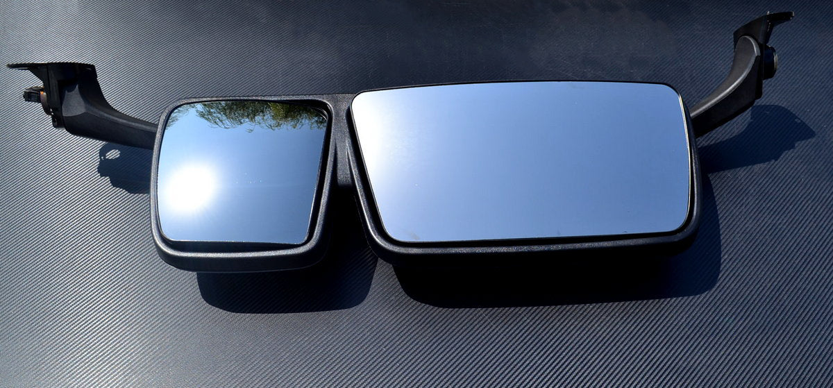 Rétroviseur extérieur droit adapté pour Mercedes Actros MP4 – Réglage électrique, 24 V, coque grise