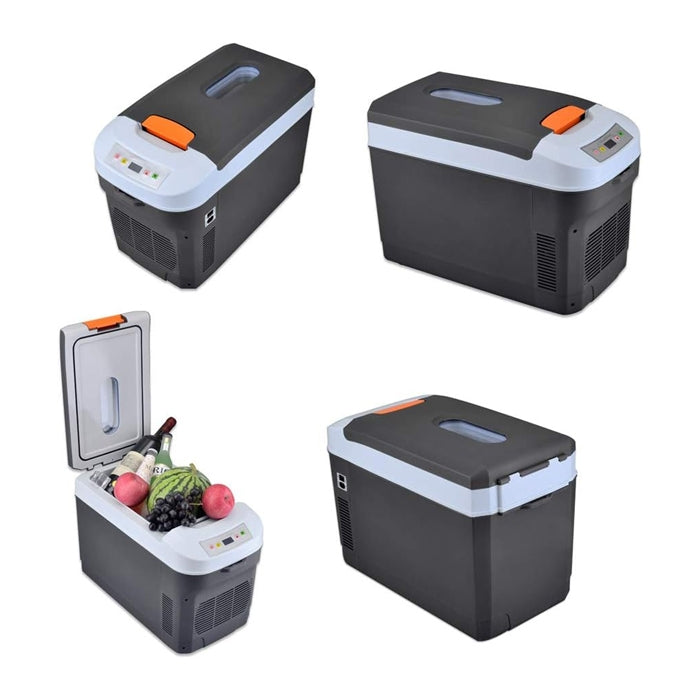 Glacière thermoélectrique, 25 L, 12/24 V DC, 220–240 V AC, réfrigérateur/chauffe-plats portable pour voiture et maison