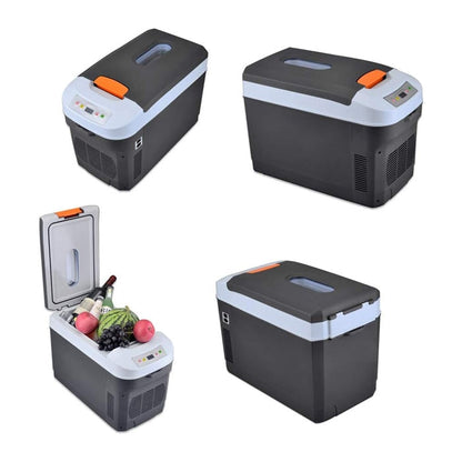 Glacière thermoélectrique, 25 L, 12/24 V DC, 220–240 V AC, réfrigérateur/chauffe-plats portable pour voiture et maison