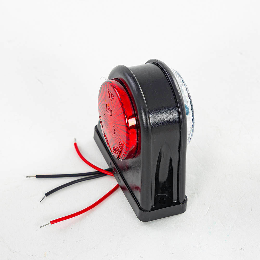 Feu de position à LED – 14 LED, blanc/rouge, 24 V, 94×73×61 mm