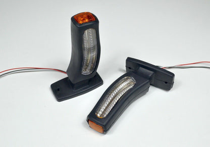 Τριπλό LED φως θέσης με φλας – Neon κόκκινο/λευκό/κίτρινο, 12/24V, 170 mm