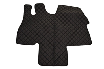 Leather Floor Mats – suitable for Fiat Ducato II, suitable for Citroën Jumper I, suitable for Peugeot Boxer I, Black, 2002–2006