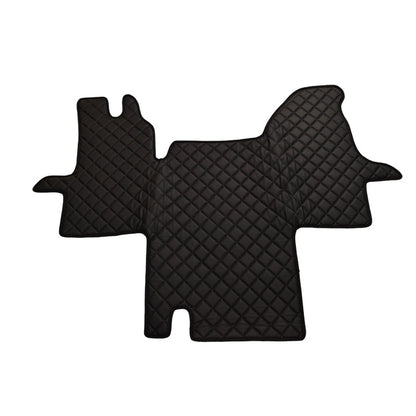 Black Eco Leather Floor Mats – suitable for Renault Master II 2003–2009, Front 1+1