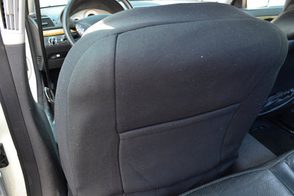 Jeu de housses de siège universelles, 2 pièces, tissu jacquard noir et cuir