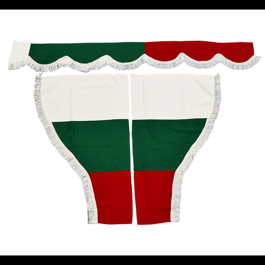 Jeu de rideaux de cabine pour camion – 3 pièces, rideaux avant et latéraux décoratifs tricolores