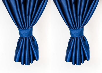Grandes rideaux de lit bleus pour cabines de camion – Lot de 2