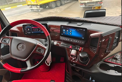 Σετ αυτοκόλλητων σιλικόνης μαόνι για ταμπλό – κατάλληλο για Mercedes Actros MP5 2021+, 32 τεμάχια