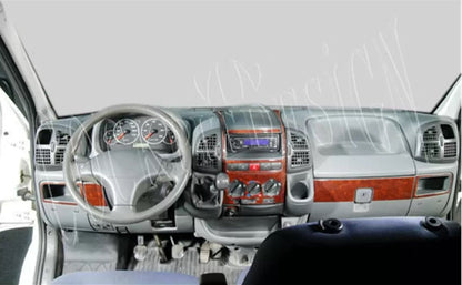 Mahogany Silicone Dashboard Trim Sticker Set – suitable for Fiat Ducato, suitable for Citroen Jumper, suitable for Peugeot Boxer 2002–2006, 12 Pieces