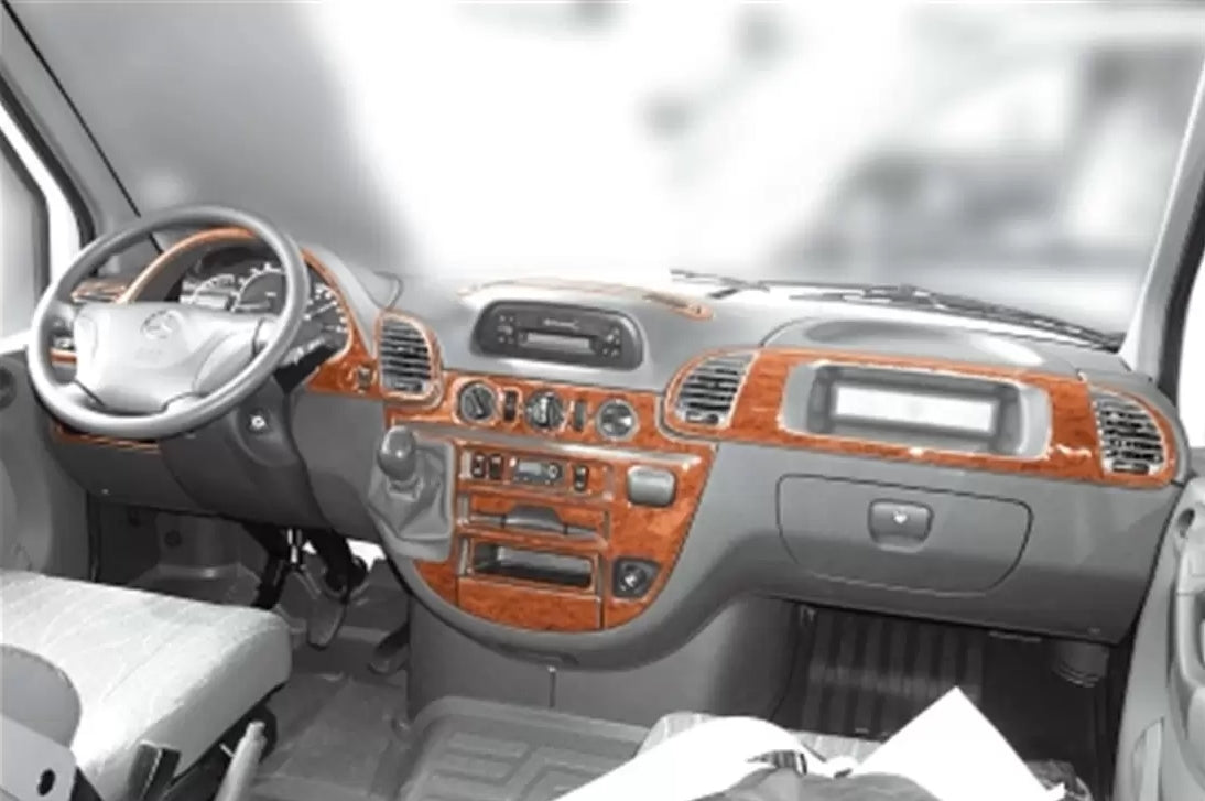 Silicone Mahogany Dashboard Sticker Kit – suitable for Mercedes Sprinter 2000–2006, 24 Pieces