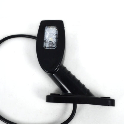 Kurze angewinkelte LED-Positionsleuchte, linke Seite, Gelb/Weiß/Rot, 12/24V