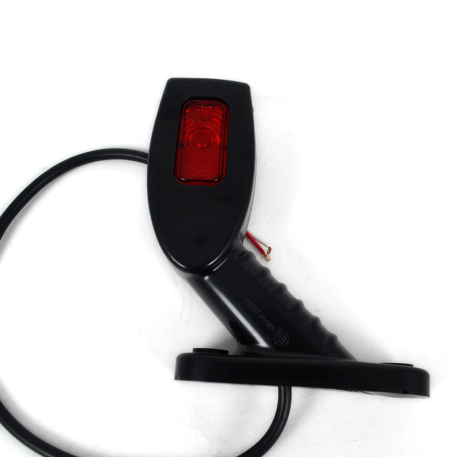 Kurze LED-Umrissleuchte, angewinkelt, rechte Seite, gelb/weiß/rot, 12/24 V