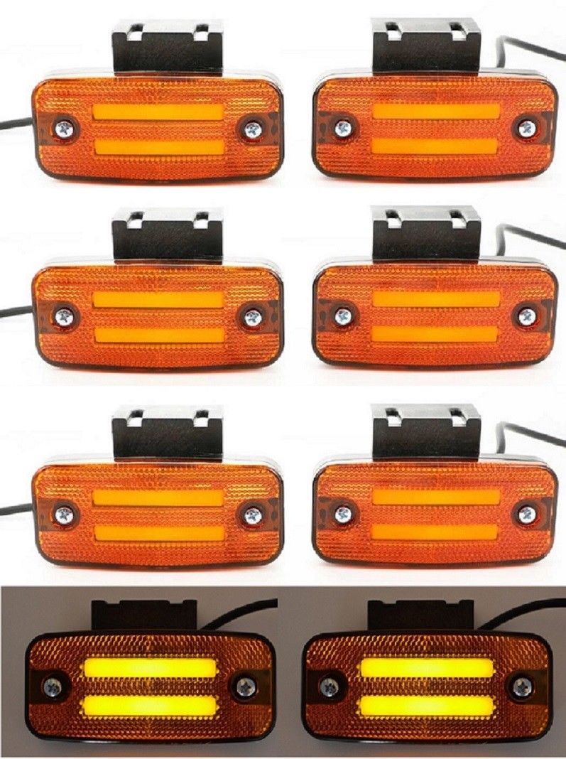 Feu de position à LED néon adapté pour Krone – jaune, 2 bandes, fixation suspendue