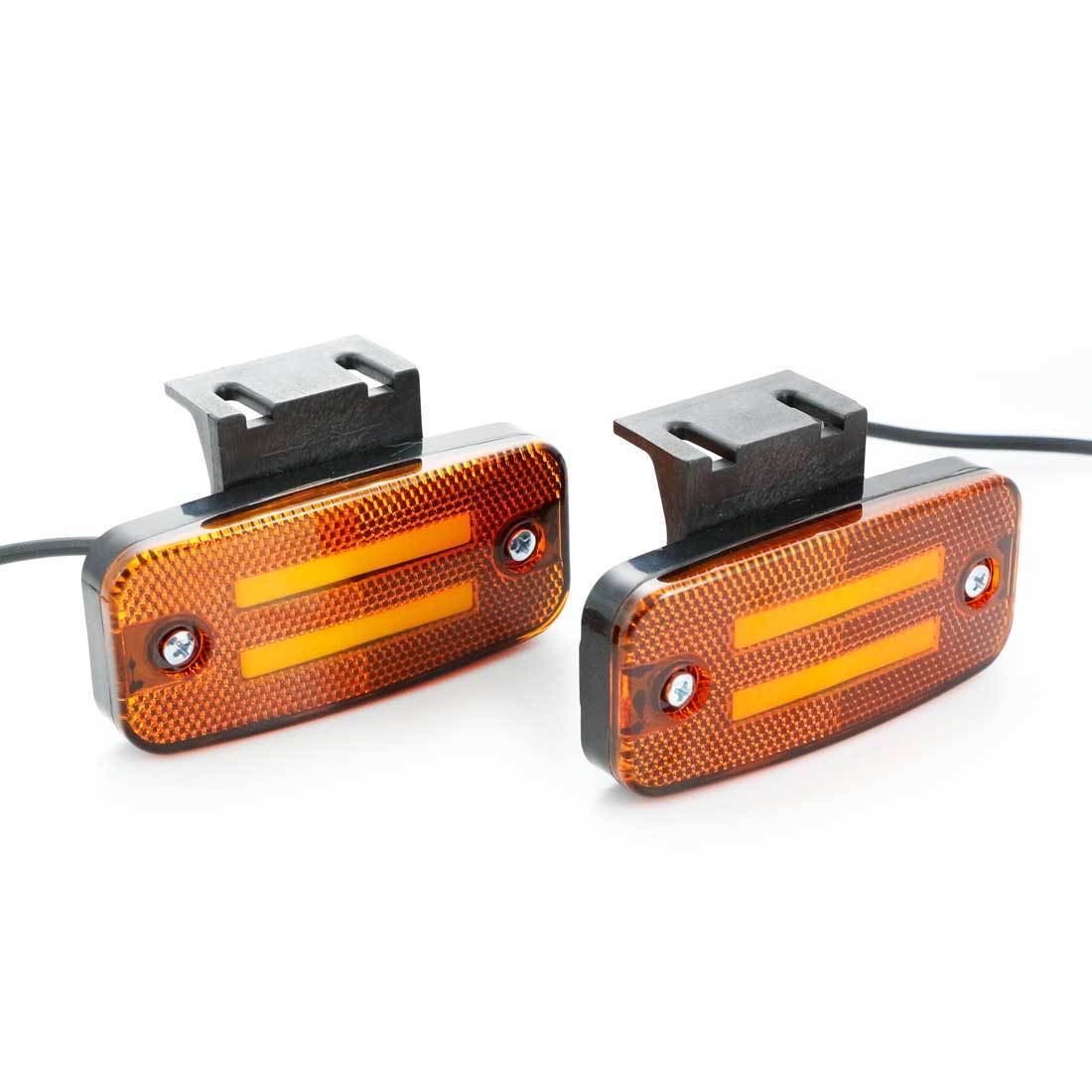 Feu de position à LED néon adapté pour Krone – jaune, 2 bandes, fixation suspendue