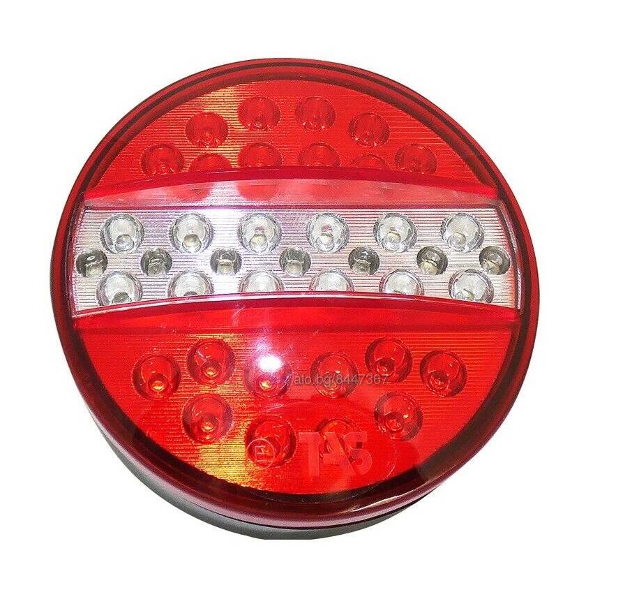 LED Rear Combination Hamburger Lamp, Red/Amber, 24V, 140 x 40 mm