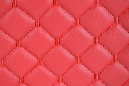 Coussin de siège universel en cuir rouge avec appui-tête intégré