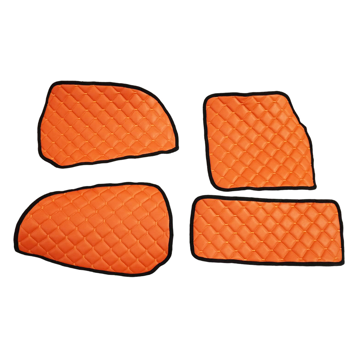 Tapis de panneaux de porte – Volant à droite, cuir synthétique (éco-cuir), orange, adapté pour Scania R Series 1998–2010