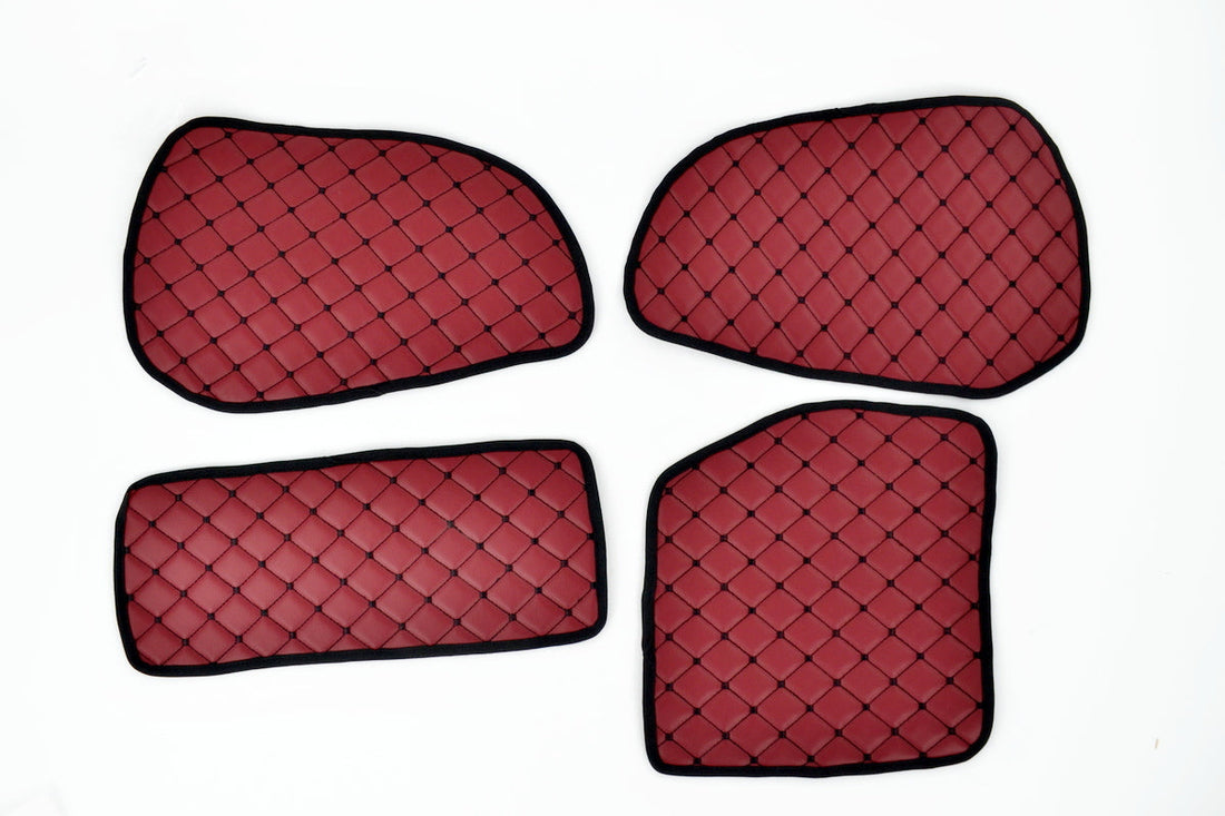 Tapis de garniture de porte – Volant à droite, cuir synthétique (éco-cuir), bordeaux, adapté pour Scania R 1998–2010