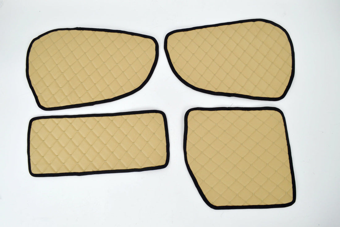 Tapis de sol de panneaux de porte avec couvre-tapis – cuir synthétique (éco-cuir) beige, conduite à droite, adapté pour Scania R 1998–2010