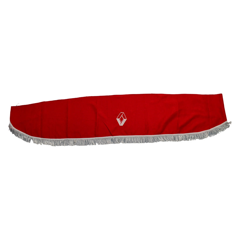 Предна завеса за камион, подходяща за Renault – еднокомпонентна, червена с бяла ресна