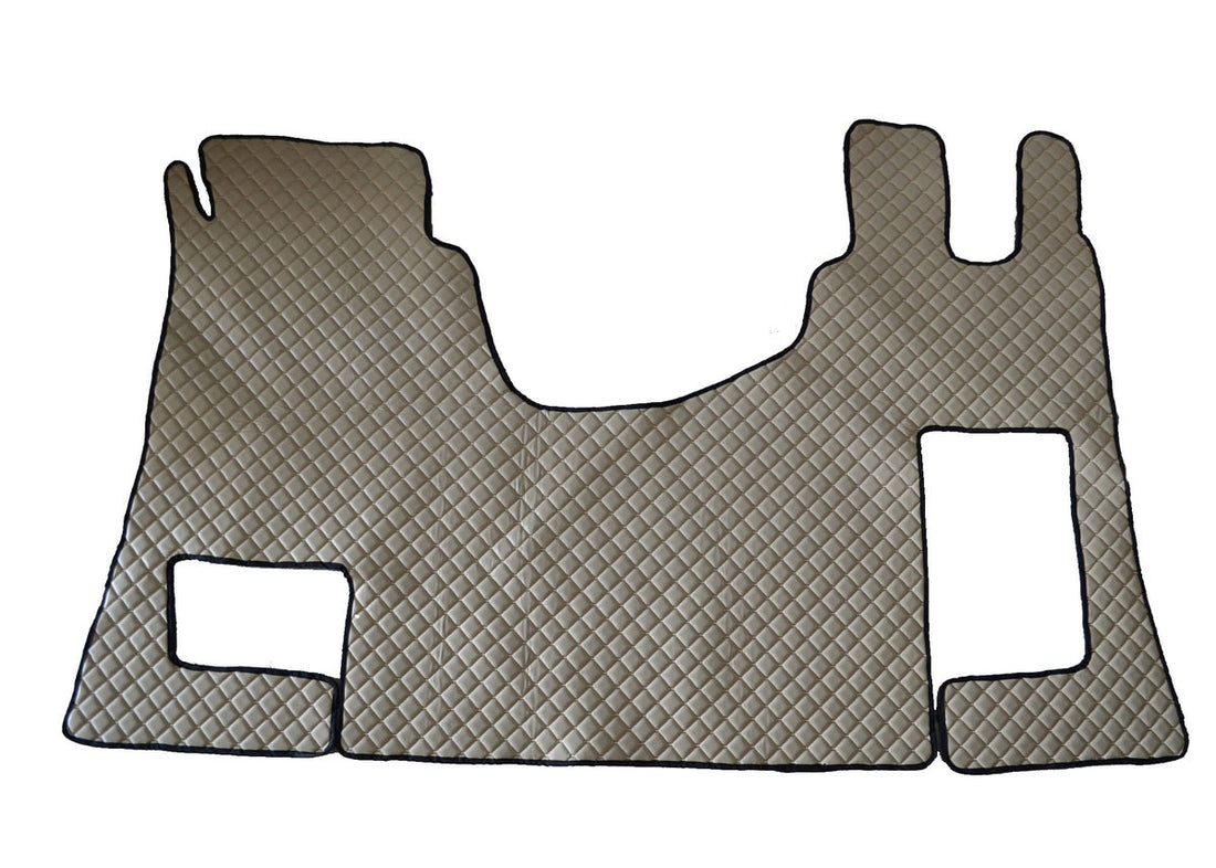 Beige Kunstleder-Fußmatten – Rechtslenker, geeignet für Mercedes Actros MP4 2011–2019