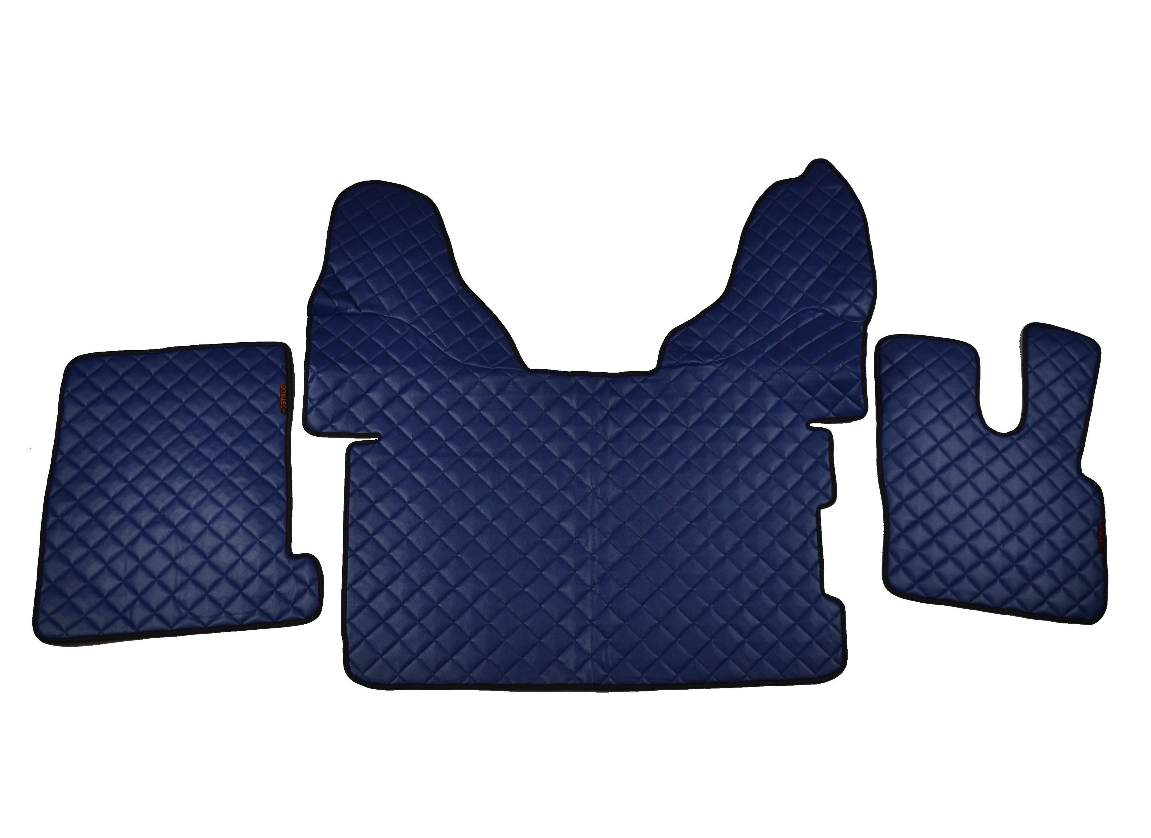 Blue Eco Leather Floor Mats – suitable for DAF 106, Right-Hand Drive, 2015+