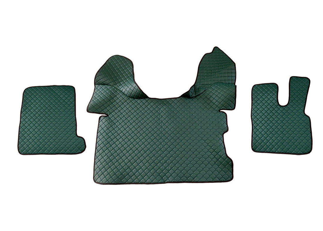Tapis de sol vert en cuir synthétique (éco-cuir) – adapté pour DAF 106, conduite à droite, 2015+