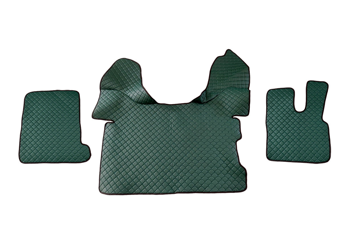 Tapis de sol vert en cuir synthétique (éco-cuir) – adapté pour DAF 106, conduite à droite, 2015+