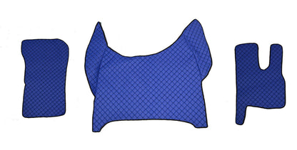 Blue Eco Leather Floor Mats – suitable for DAF XF Right-Hand Drive, 2021+