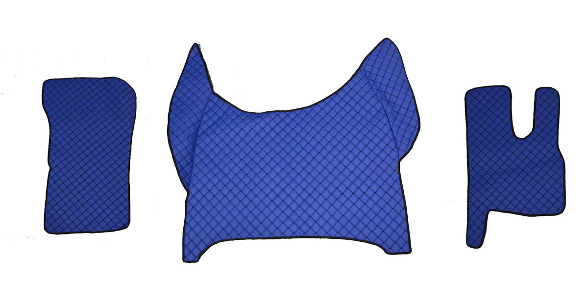 Blue Eco Leather Floor Mats – suitable for DAF XF Right-Hand Drive, 2021+