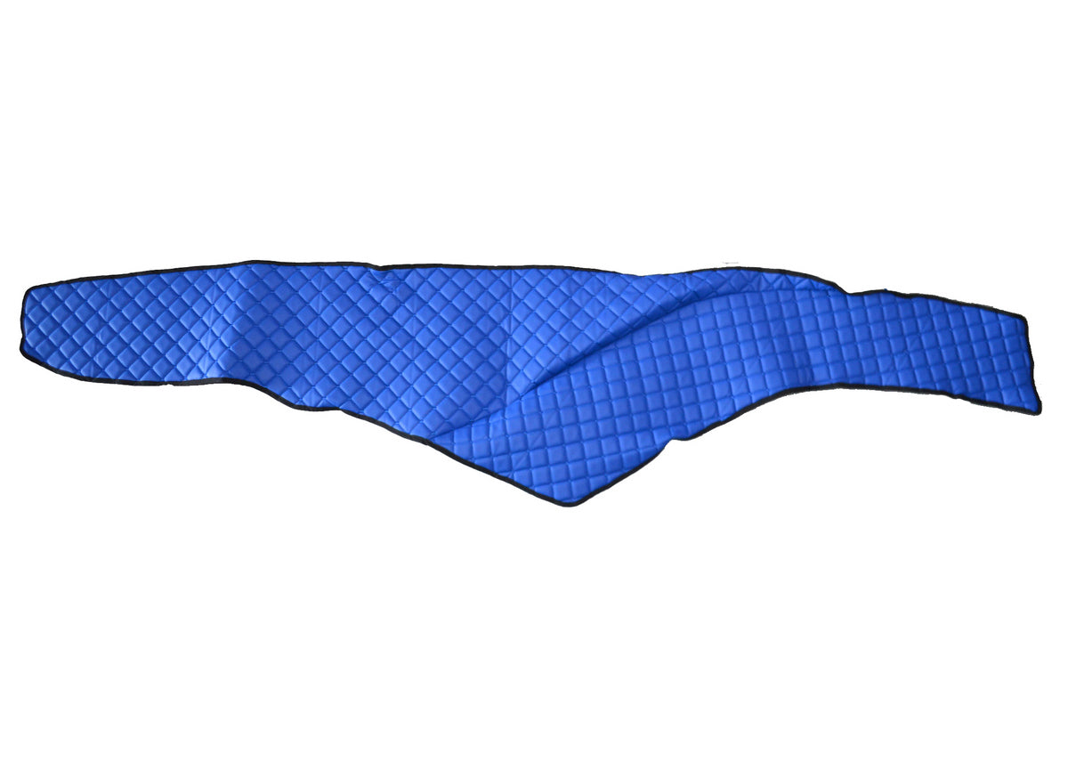 Tapis de tableau de bord – cuir synthétique (éco-cuir) bleu, conduite à droite, adapté pour Mercedes Actros MP4 (à partir de 2011), cabine 250 cm