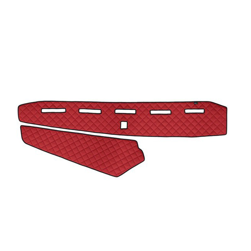 Tapis de tableau de bord – Volant à droite, cuir synthétique (éco-cuir) rouge, adapté pour Volvo FH4 sans capteur (à partir de 2013)