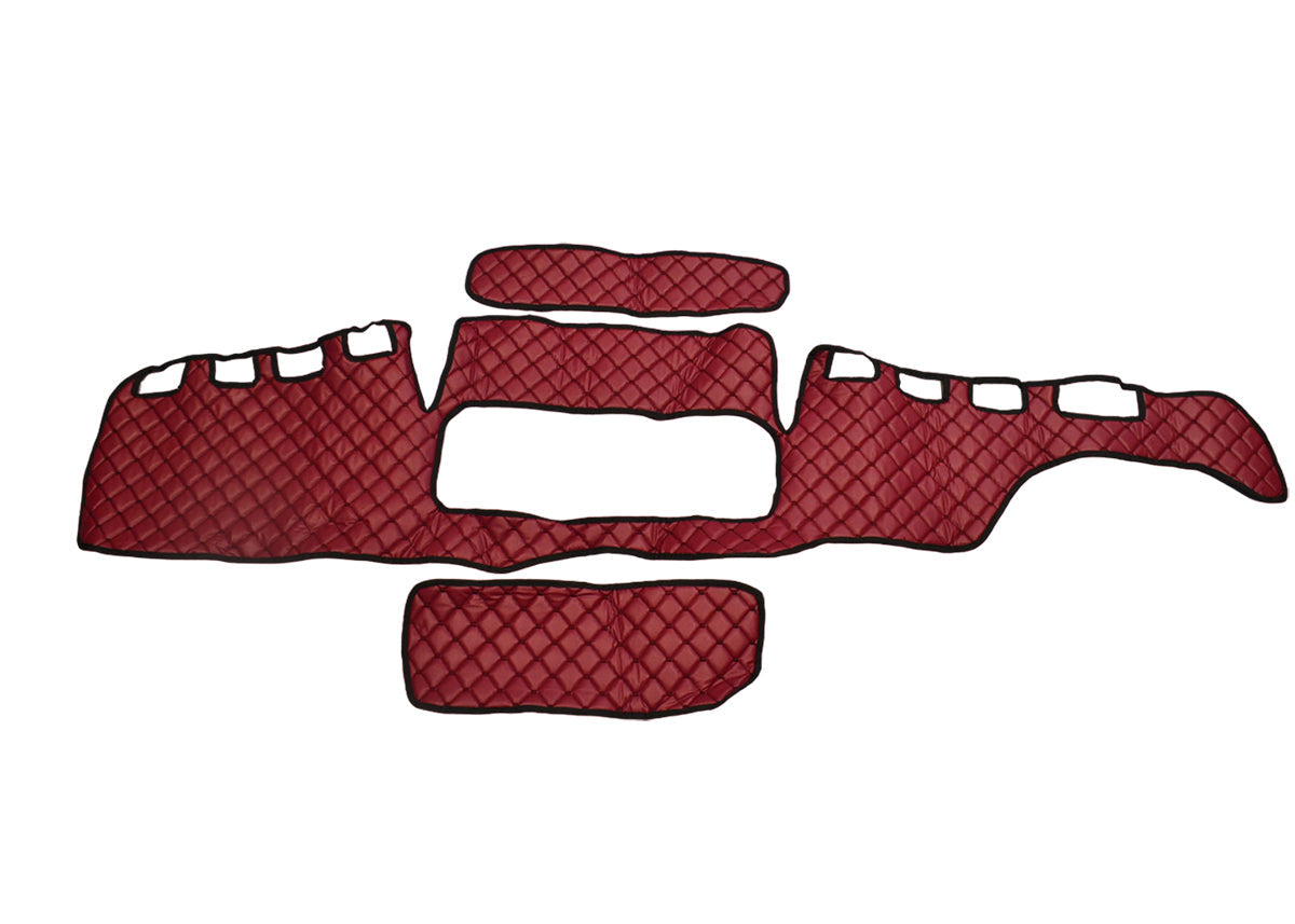 Tapis de tableau de bord – cuir synthétique (éco-cuir), bordeaux, conduite à droite, adapté pour MAN TGX 2007–2017