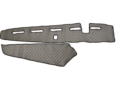 Tapis de tableau de bord – Volant à droite, adapté pour Volvo FH4 (à partir de 2013), cuir synthétique (éco-cuir), gris foncé, avec capteur