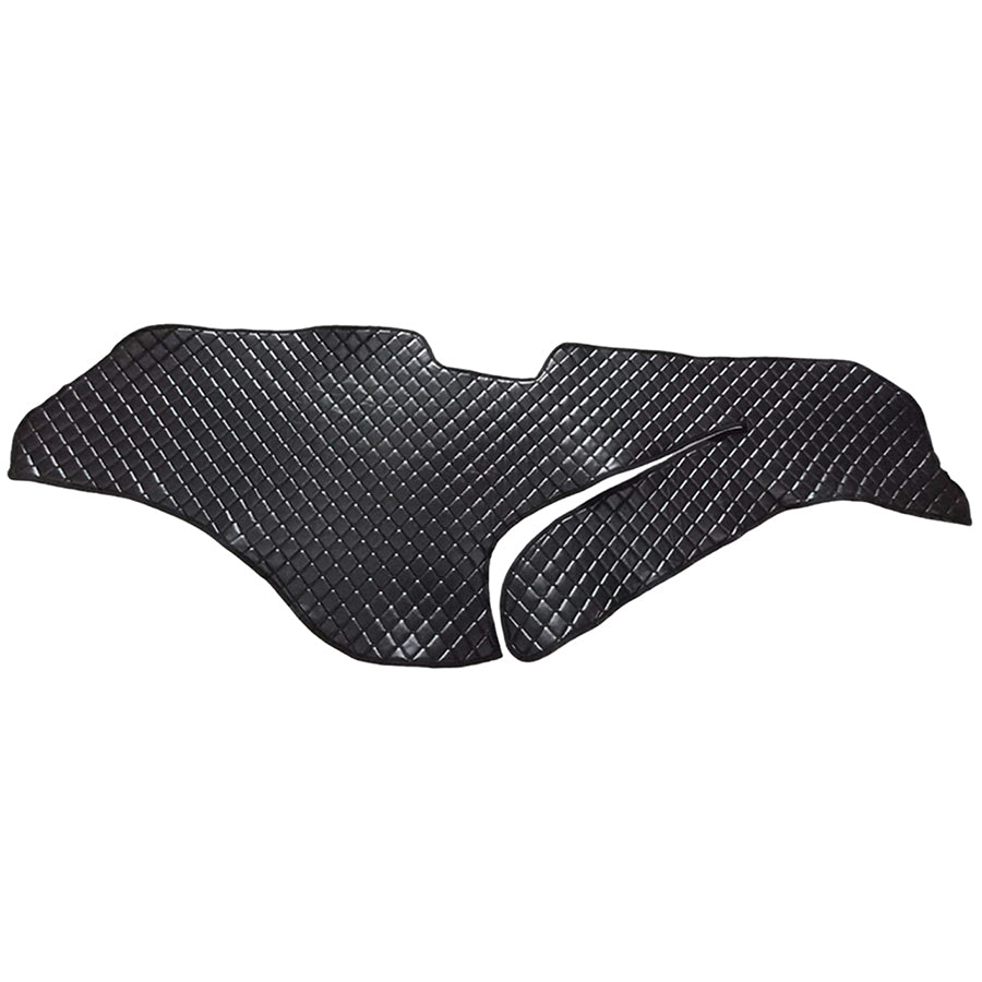 Tapis de tableau de bord en cuir synthétique (éco-cuir) noir – conduite à droite, adapté pour DAF XF, XG et XG+ (2021+)