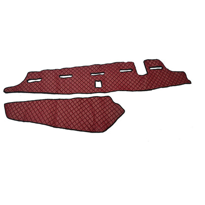 Tapis de tableau de bord – Volant à droite, cuir synthétique (éco-cuir), bordeaux, adapté pour Volvo FH5 avec capteur, 2020+