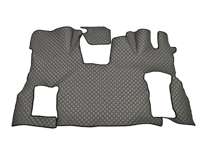 Tapis de sol en cuir synthétique (éco-cuir) – adapté pour Scania S Flat Floor, conduite à droite, gris foncé