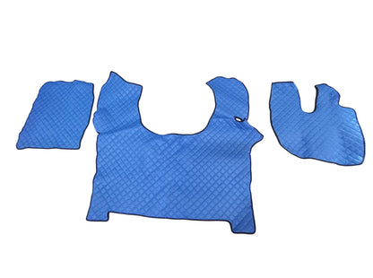 Tapis de sol bleu en cuir synthétique (éco-cuir) – Conduite à droite, adapté pour Iveco Stralis S-Way 2019