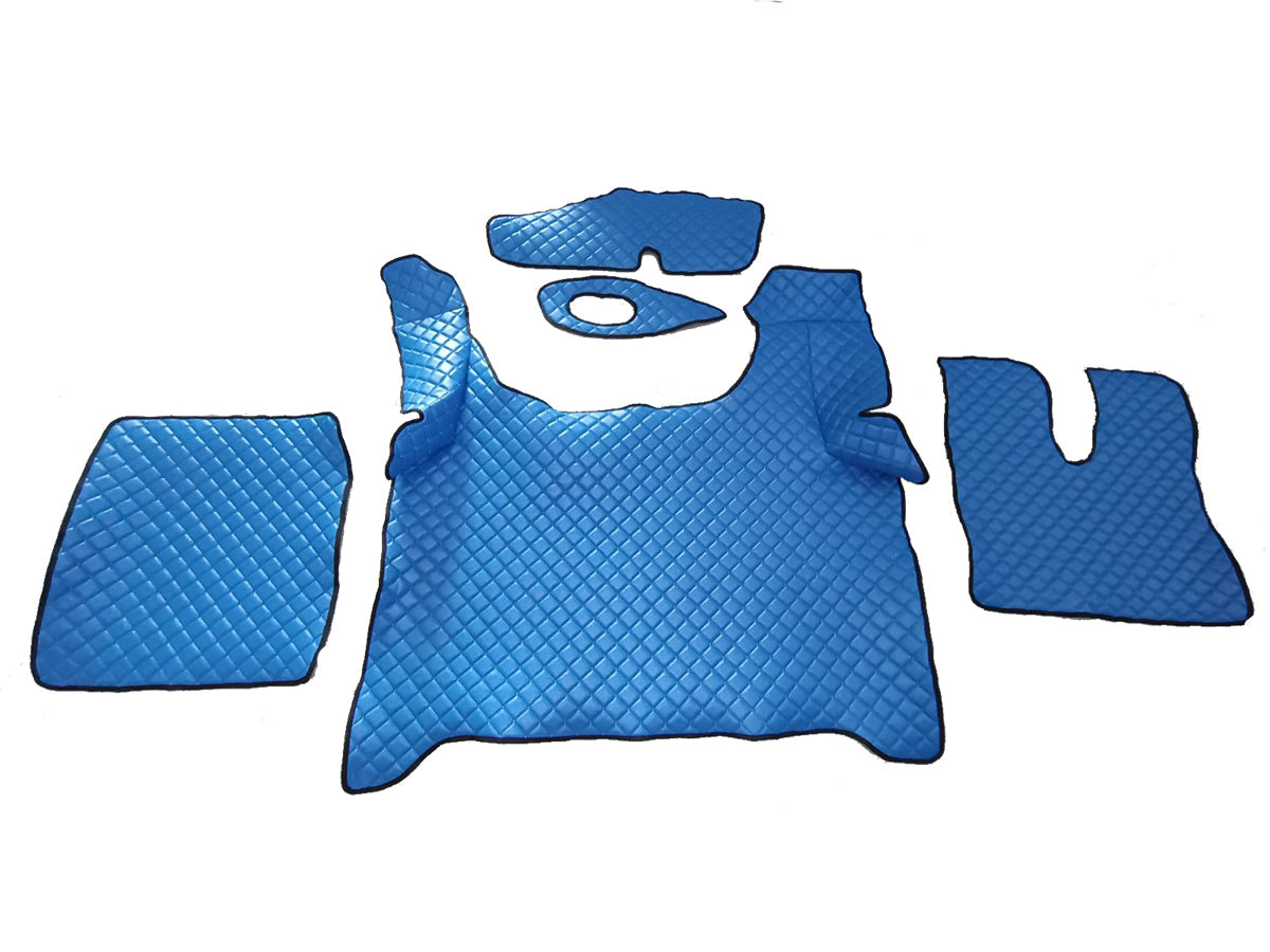 Tapis de sol bleu en cuir synthétique (éco-cuir) – Volant à droite, adapté pour MAN TGX 2020+